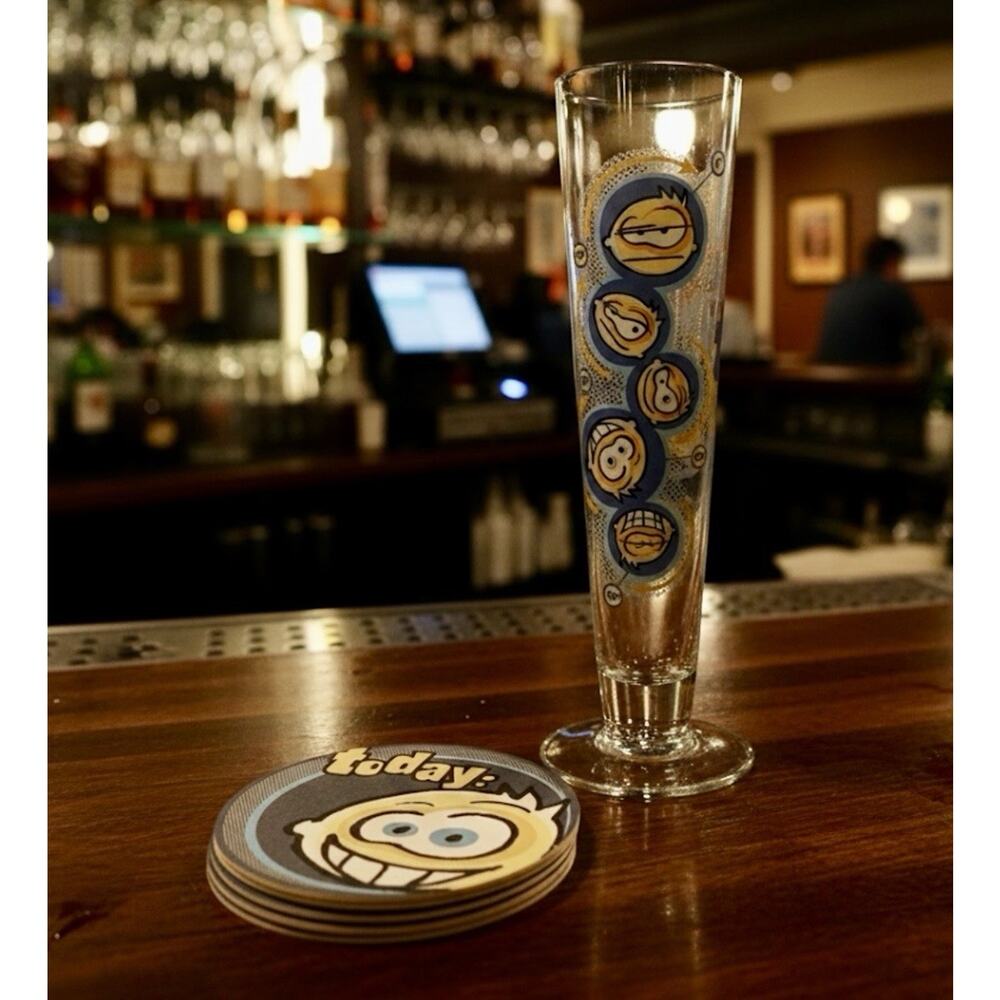 Ritzenhoff HOW TO TURN THE MOOD 14oz Beer Glass Rudiger Goetz Vintage 1998‎